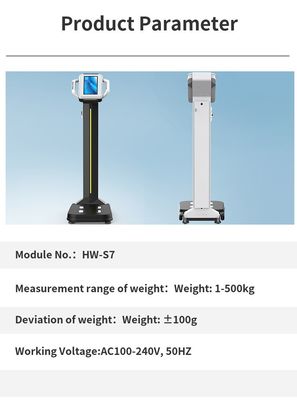 Display LED en acier inoxydable ABS Aéroport Balance de bagages de voyage à pièce avec analyseur de graisse
