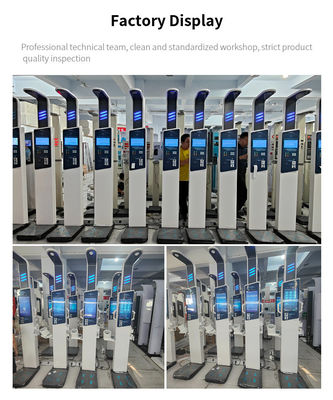 Kiosque de contrôle de santé avec échelle automatique de graisse corporelle et plage de mesure de la hauteur de 0 à 210 cm