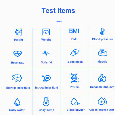 Machine de vérification du corps médical Android de 19 pouces en acier avec paramètres multiples avancés