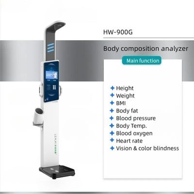 Fonction de hauteur Kiosque de contrôle de santé intelligent à pièce avec imprimante G.W 43kg