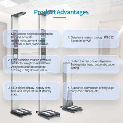 Meilleur appareil de mesure du poids et de la hauteur 33*46*230cm avec option d'affichage LED/LCD
