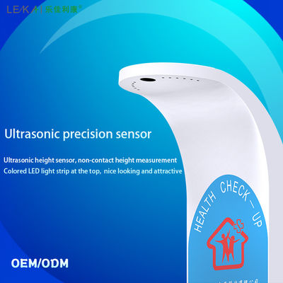 Analyseur de composition corporelle Écran tactile échelle ultrasonique de hauteur et de poids Capacité 500 kg