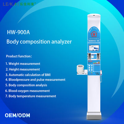 Analyseur de composition corporelle Écran tactile échelle ultrasonique de hauteur et de poids Capacité 500 kg
