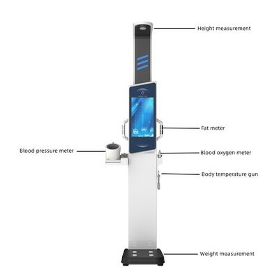 Machine d'analyseur de graisse corporelle à bioimpédance avec grand écran et écran publicitaire
