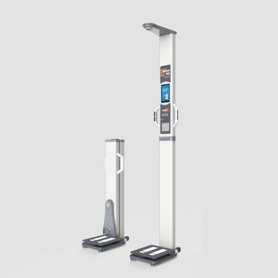 Écran tactile LCD de 7 pouces échelle de hauteur et de poids par ultrasons espagnole avec analyse de la graisse corporelle