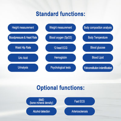 HW-V7000 Télémédecine Body Analyzer Support OEM personnalisé pour le kiosque de contrôle de santé complet