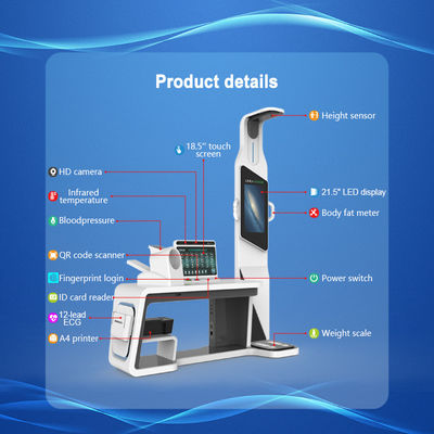 180 L * 60 W * 235 H cm Couleur personnalisée Kiosque de contrôle de santé pour le dépistage médical