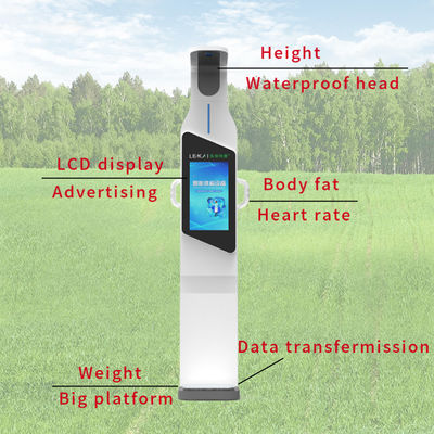 Échelle de hauteur et de poids imperméable à l'eau avec analyseur de graisse corporelle et vitesse de mesure rapide