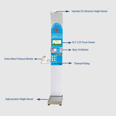 Machine à hauteur et poids par ultrasons à échelle d'IMC HW-900A pour centres de santé