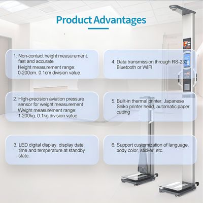 Imprimante thermique HW-700A analyseur de graisse par ultrasons pour la mesure de la graisse corporelle