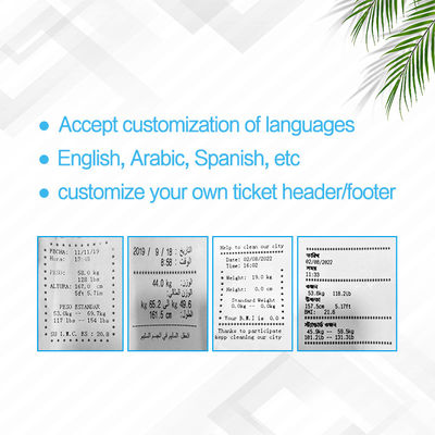 Machine de pesée BMI multilingue fonctionnant à la pièce avec imprimante et support personnalisé