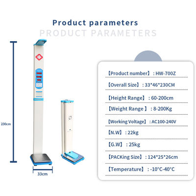 Balance de mesure de l'IMC pliable HW-700Z avec écran LED et alimentation AC100-220V