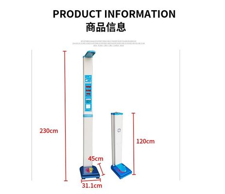 Balance de mesure de l'IMC pliable HW-700Z avec écran LED et alimentation AC100-220V