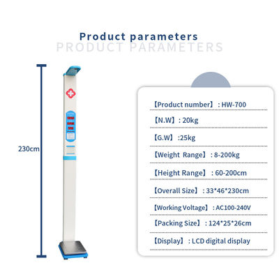 Machine électronique de pesée pour les hôpitaux échelle à ultrasons de taille et de l' IMC