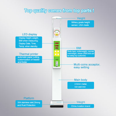 HW-600 Échelle de poids et de hauteur entièrement personnalisée avec affichage LED