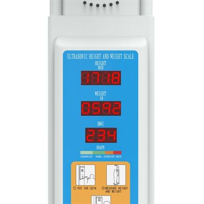 Affichage à LED Ultrasons Mesure électronique de hauteur et de poids Machine de poids 8-200kg