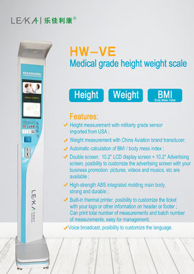 Balance mécanique de poids et de hauteur personnelle en acier pour les hôpitaux 200 kg analyseur de graisse corporelle d'IMC